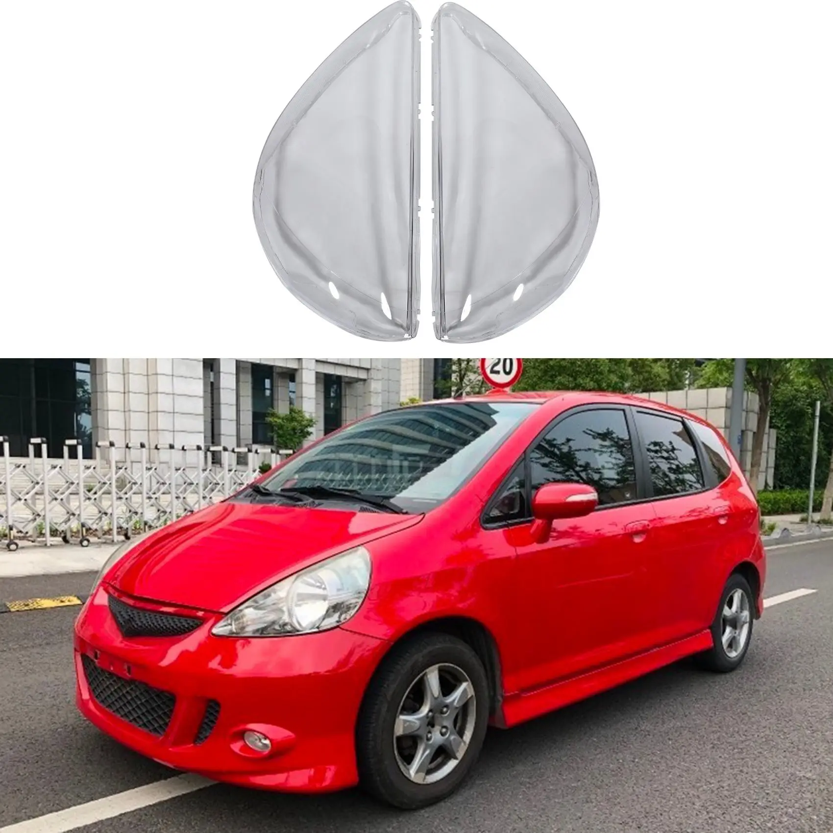 Auto Transparante Lampenkap Koplamp Cover Glazen Lampenkap Voor Koplamp Behuizing Voor Honda Fit Hatchback 03-07