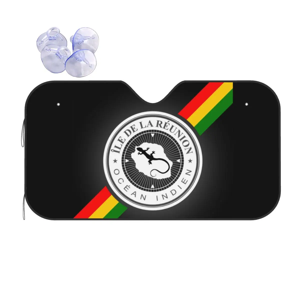 Parasol De parabrisas delantero Margouillat personalizado, ventana plegable Isla De reunión, Protector De sol, 974