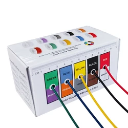 5 Roll 16-30AWG Stranded Wire Spool-Flexible PVC Tinned Copper Electronic Wire - Electrical Tinned Copper Wire-5 Colors