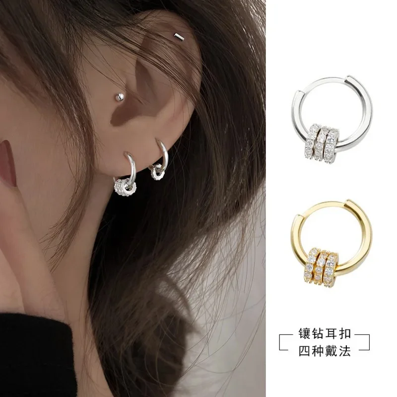 DIWENFU 14K Gold Jewelry Stud Earring for Women diamond Aros Mujer Oreja 1 Carats AAA+ Cubic Zirconia Jewelry Orecchini Girls