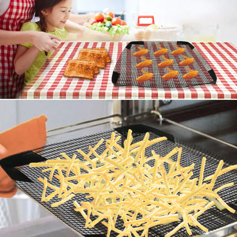 Bbq Grill Mat Non-Stick Mesh Barbecue Accessories Reusable Grill Pad for Steak Pork Seafood Vegetables Baking Tools view 2