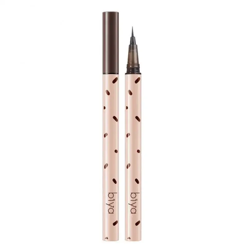 Biya Lying Silkworm Eyeliner Pen Ultrafeiner Wimpernstift Wasserdichter flüssiger Augen-Make-up-Stift Glatte, schnell trocknende Kosmetik