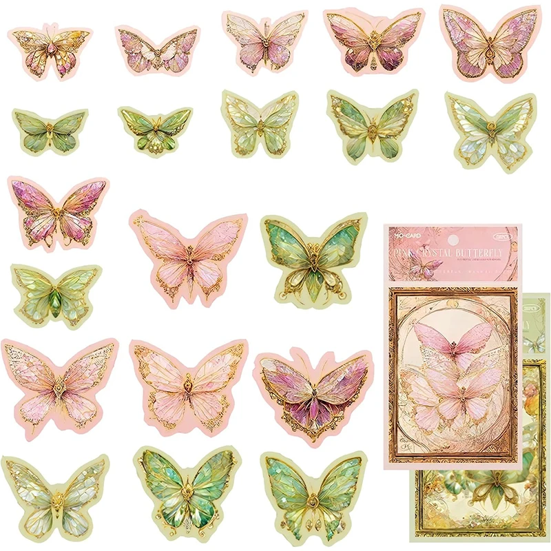 New 20Pcs/Set Fashion 3D Pink Butterfly Creative Wall Sticker for DIY Wall Stickers Modern Wall Art Home Decorations DIY Gifts