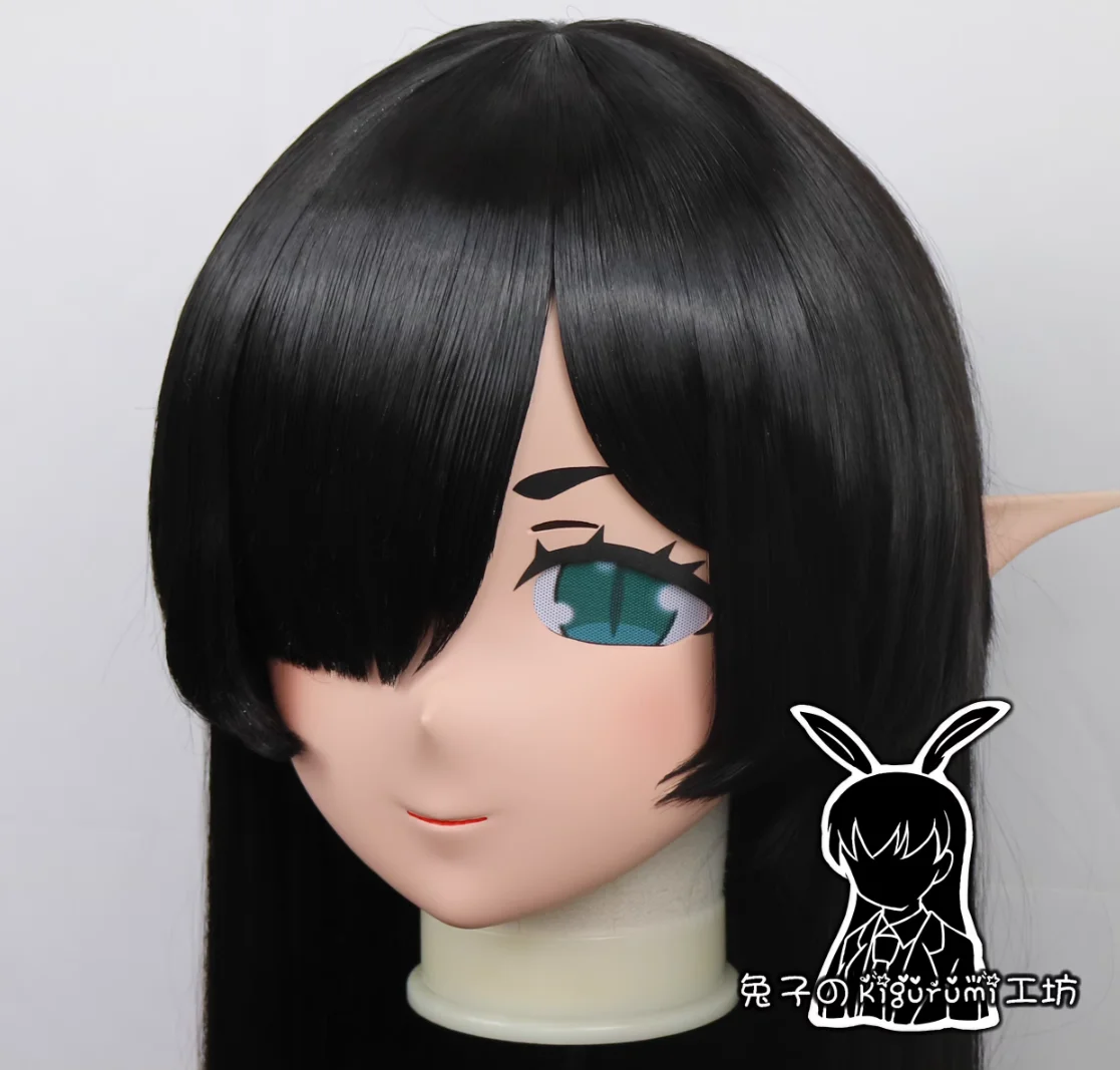 (RB0408)Customize Lockable Full Head Resin Cartoon Cosplay Japanese Character Anime Role Play Kigurumi Mask With Back Shell