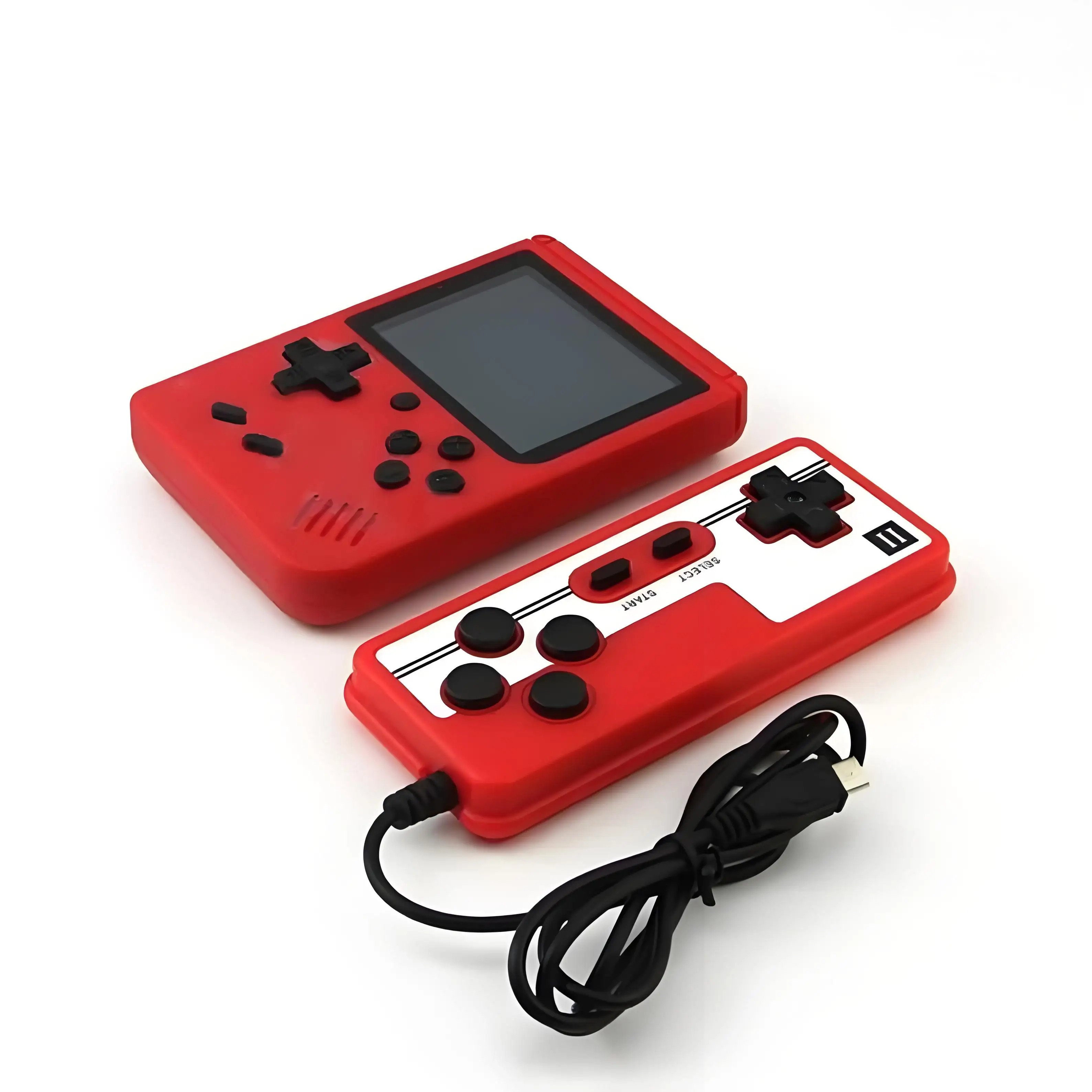 2 Player Retro Handheld Game Console Built-in 400 Games LCD Screen - Portable Mini Gift for Kids Christmas Birthday