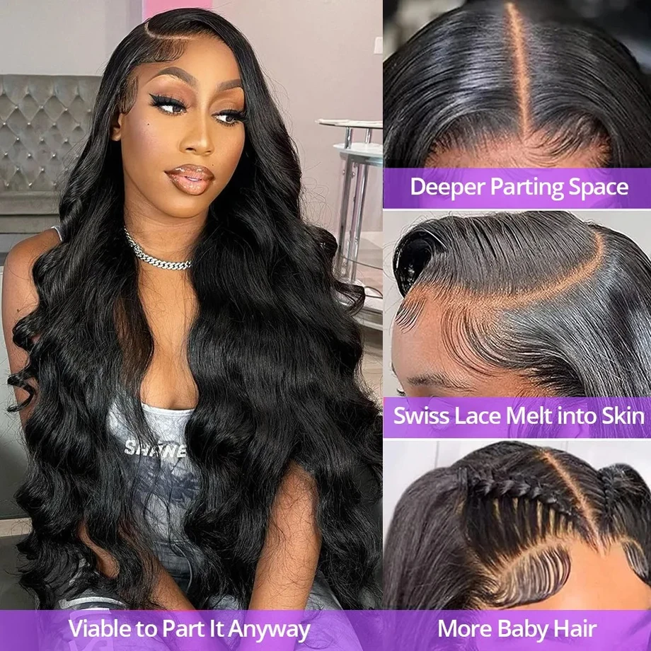 Body Wave hd Lace Front Wig 4x4 Closure Transparent lace Curly Wigs for Women Choice Pre Plucked Long Glueless Wig Cheap on Sale