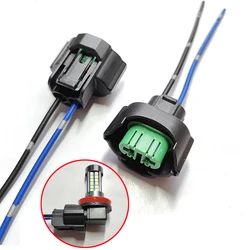 2Pcs Original H8 H11 Socket Connector Female Plug Base Adapter Extension Wiring Harness For Car Headlight/Fog Lamp