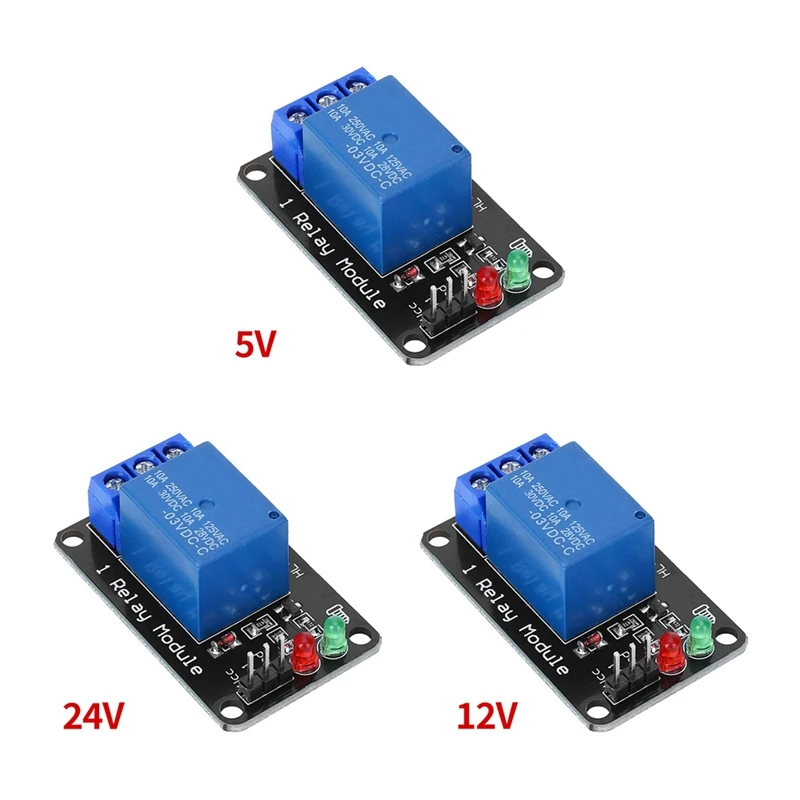 Módulo controlador de relé de 1 vía con microcontrolador indicador LED Compatible con módulo de placa de Control PLC MCU 24V