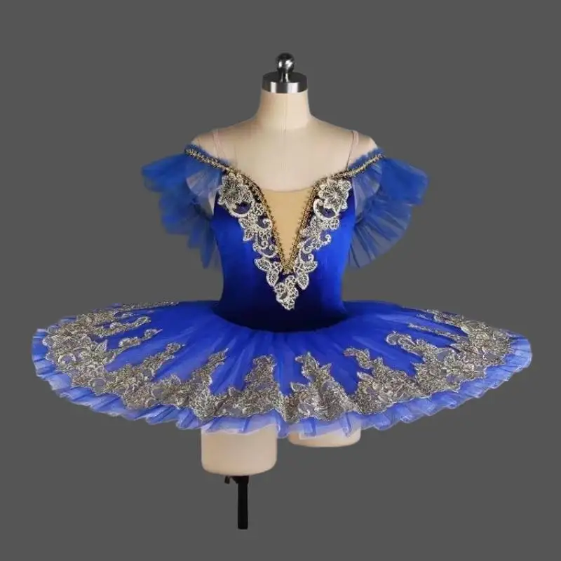 Costume de Ballet professionnel pour filles, Tutu, bleu, rouge, violet, rose, blanc