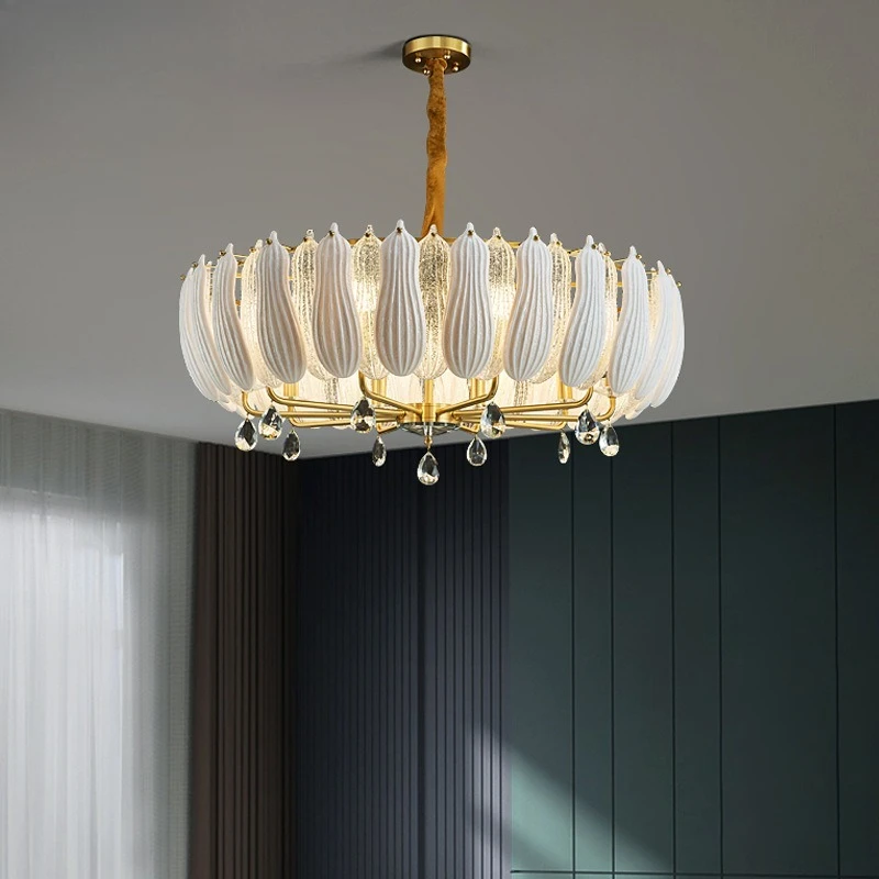 

Postmodern dining room all copper chandelier creative bedroom room