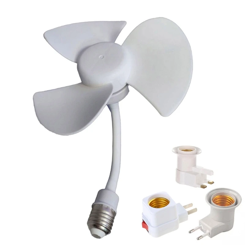 

E27 Thread Electric Fan 10W 1000RPM Cooling Fan for Office Indoor Ceiling Fan 6inch Chandelier Fan 360 Degree Adjustment