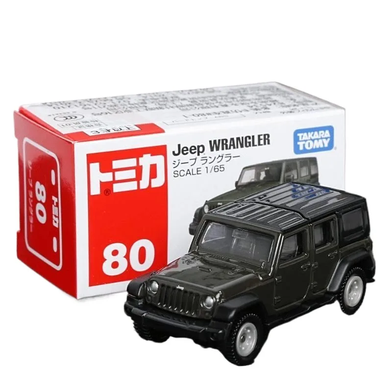 TAKARA TOMY Tomica Red - White Box 80th No. Wrangler Jeep Alloy Car Model Exquisite Car Decoration for Boys Toy