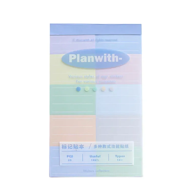 32sheets Kawaii Memo Pads Sticker DIY Junk Journal Paper Planner Decorative Notepad Stationery Stickers School Supplies