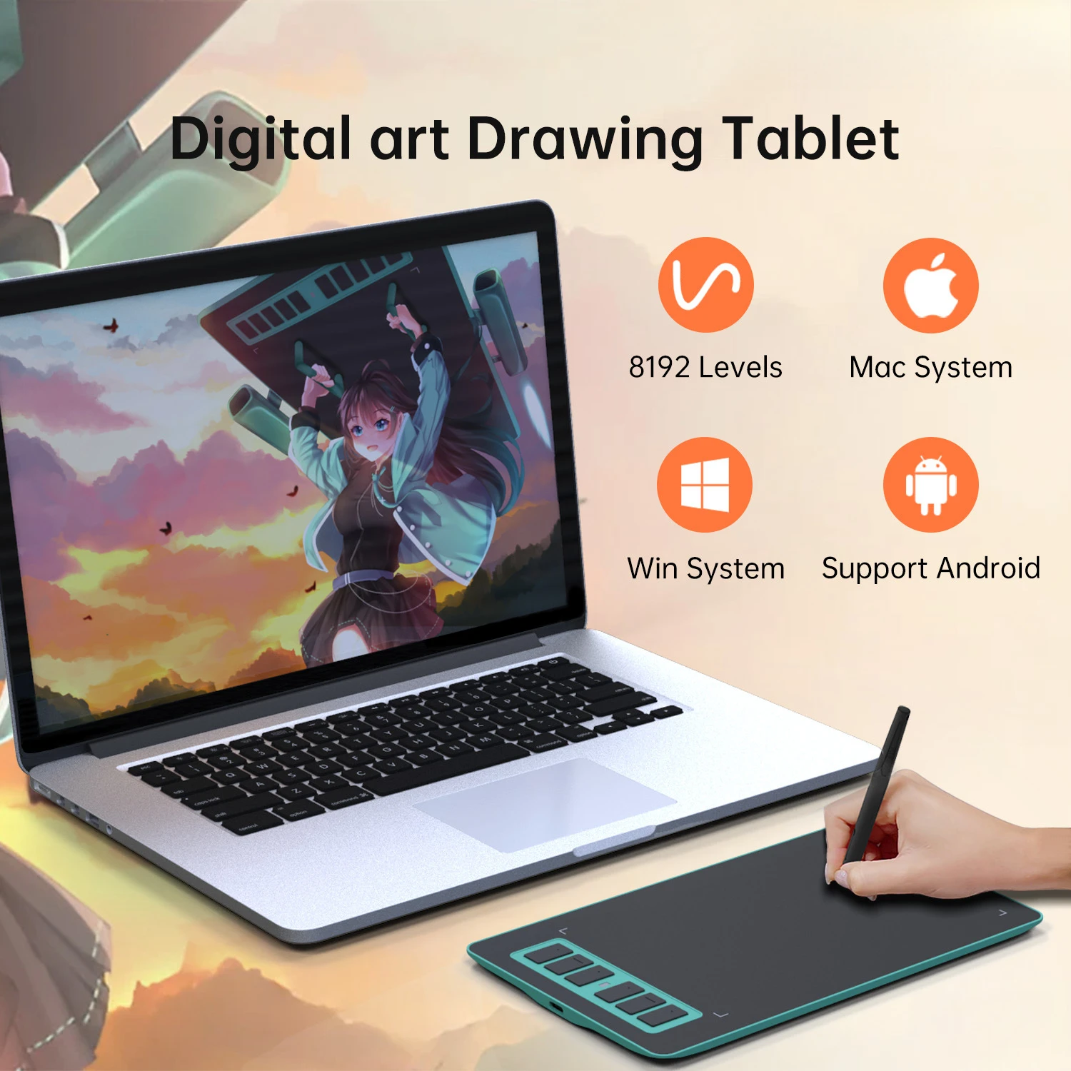 

P1-640 drawing board 6X4 inch tablet hand-drawn board mobile phone computer writing