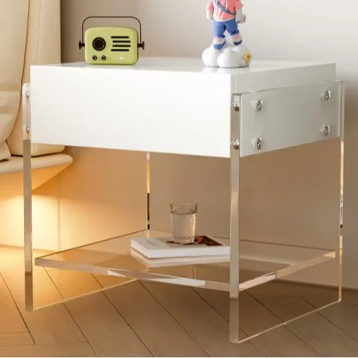 Acrylic Suspension Bedside Internet celebrity Minimal Storage Cabinet Bedroom Assembly Bedside Smart Locker