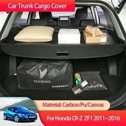 For Honda CR-Z CRZ CR Z ZF1 2 2011 2012 2013 2014 2015 2016 Trunk Cargo Cover Luggage Storage Rear Boot Tray  Shielding Shade