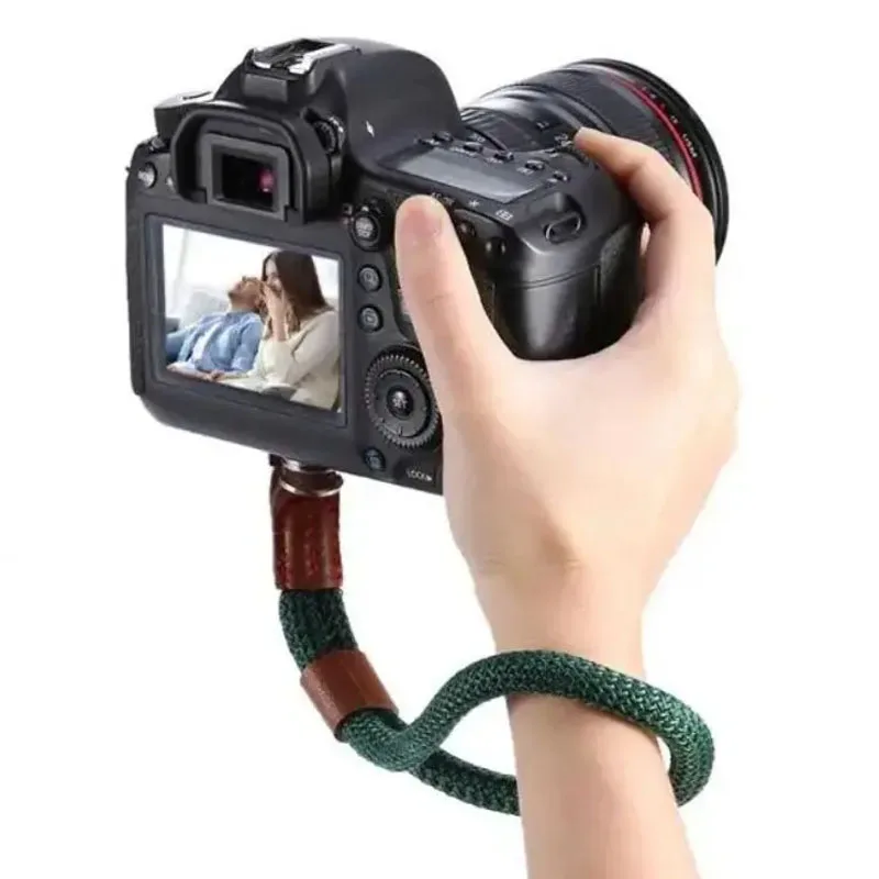 카메라 손목 스트랩, 캐논, 니콘, 소니, 후지, 라이카, 올림푸스 마이크로 싱글 오익 릴리스, 손으로 짠 로프 스트링