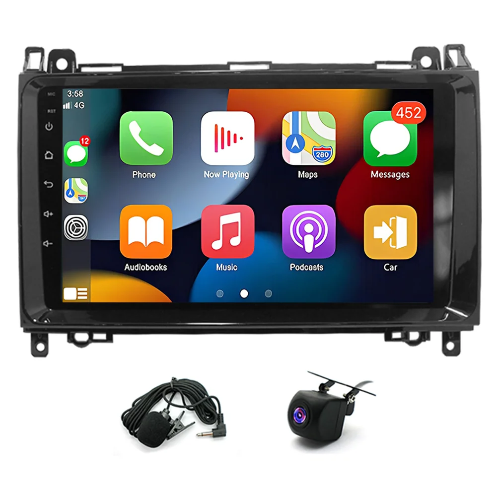 

9in Android 13 Car Stereo Radio GPS Navigation 4+64G For BBenz200 2004 - 2012 Built-in Wireless Fit For Carplay Android Auto