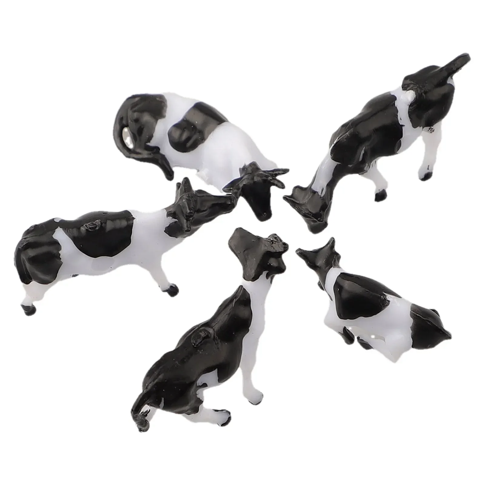 Cow Model Model Trinket 1/87 10 Styles/pack Colorful Hand-colored Height 1.0cm-2.0cm Length 2.0cm-3.0cm Plastic