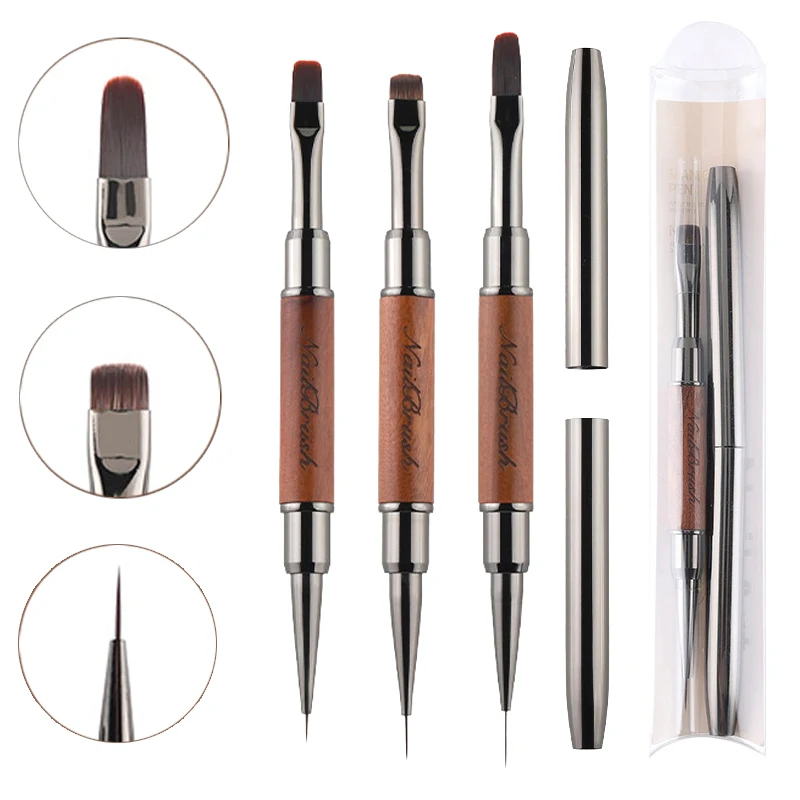 

Ultra Thin Line Drawing Pen Manicure Brushes Dual-end UV Gel Phototherapy Pen Gradient Brush Nail Art DIY Design Painting 2027