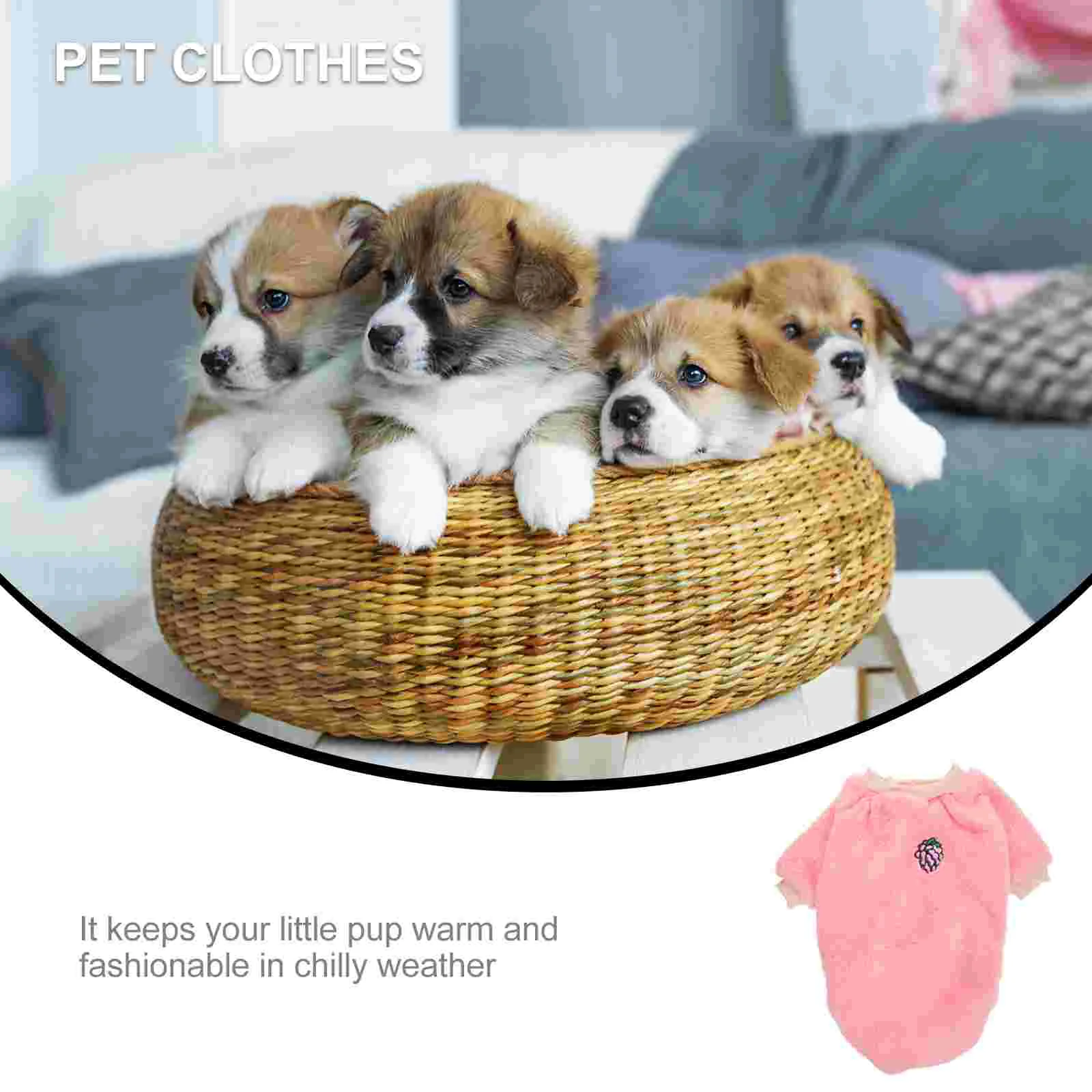 Kleding voor huisdieren Fruitpatroon Hondenkleding Puppy Warme jas Kleding Winteroutfit Kostuum