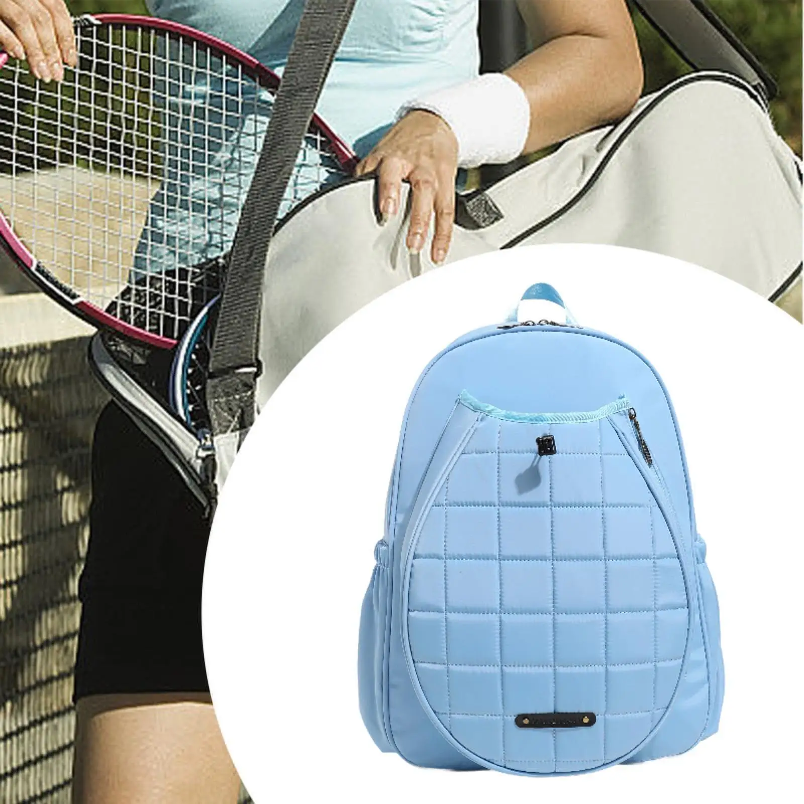 Waterproof Tennis Racquet Holder Bag Multifunctional Carry Backpack for Badminton Pickleball Sports Fitness Outdoor Training