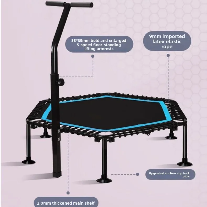 Trampolín Práctico y Popular para Gimnasio, Trampolín Universal para Adultos, Trampolín de Plástico para Ejercicios de Pérdida de Peso en Casa