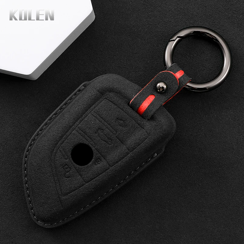 Car Remote Key Case Cover Shell For BMW X1 X3 X5 X6 X7 1 3 5 6 7 Series G20 G30 G11 F15 F16 G01 G02 F48 G05 G06 G07 Leather Fob