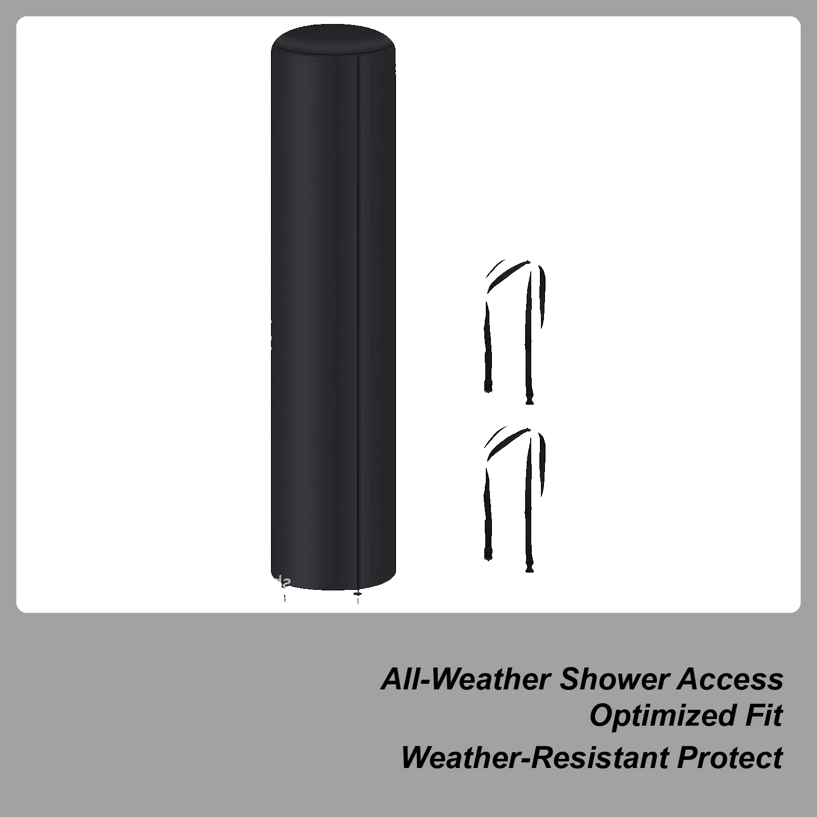 

Solar Shower Protector Heavy Duty Windproof Outdoor Solar Shower Protective Cover For Adventure Yard Patio Backyard Hiking