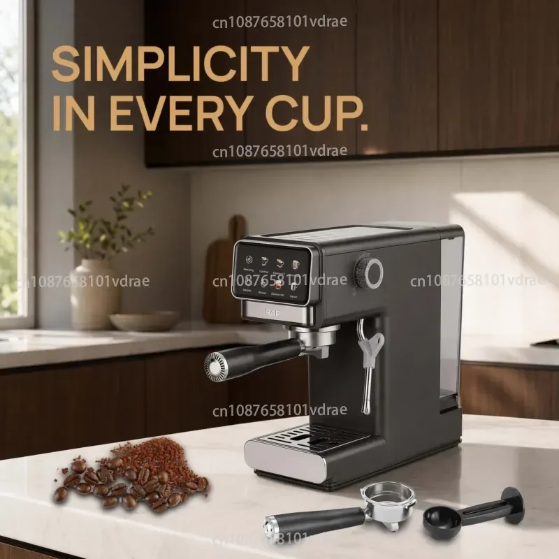 High-pressure Coffee Machine, 20 Bar, Semi-automatic, Domestic Use, Steam Extraction, with Milk Frothing Function