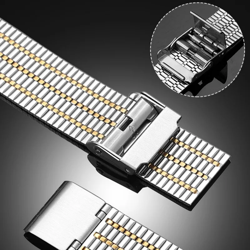 20mm 22mm Quick Release Stainless Steel Watch Strap for Universal Waterproof Watch Band Bracelet Accessories with Tool