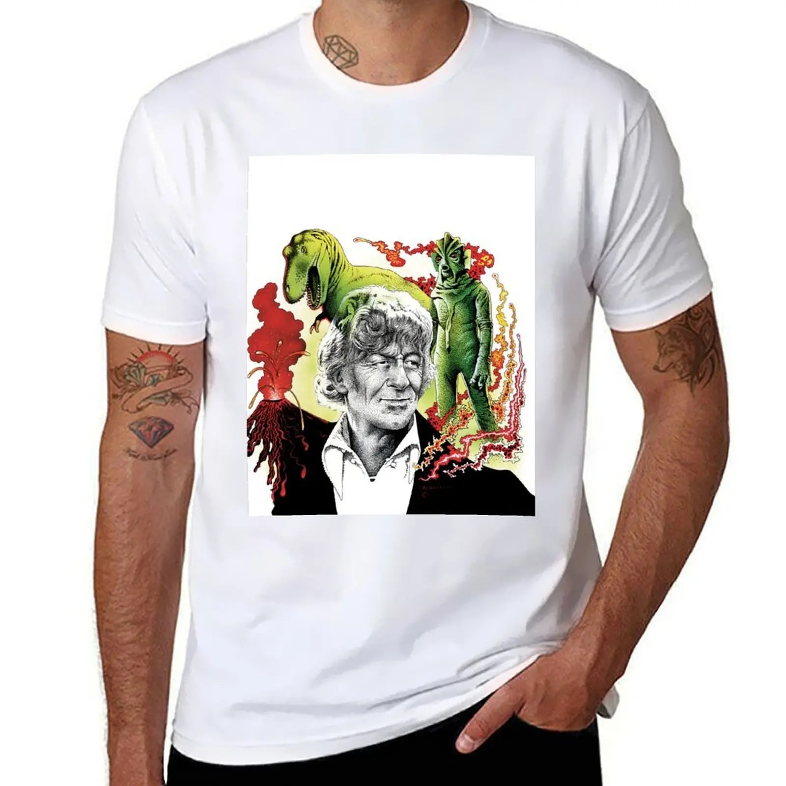 

The 3rd Doctor and the Cave Monsters T-Shirt man t shirt cotton man t shirt graphic t shirts with prints T-Shirt