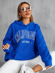 California Streetwear Women Hoodies Autumn Fashion Casual Sweatshirts Loose Oversized Clothing Brand Fleece Hoody Sportswear