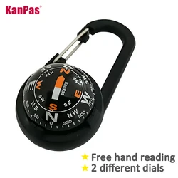 Kanpas Waterproof  Carabiner outdoor compass with luminous and 1-2-3system/Tourist compass / blue compass