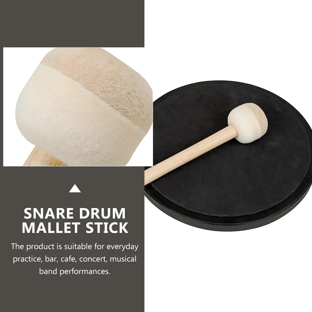 

Wooden Drumsticks Musical Chopsticks Accessories for Pedal Tong with Handle Big Snare Hammer Long