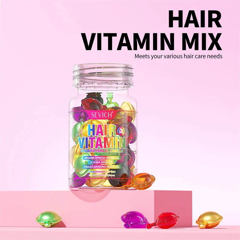 

Mix Hair Vitamin Capsule Keratin Oil Fast Restore Hair Soft Smooth Shiny Deep Moisturizer Frizzy Dry Scalp Hair Care Products