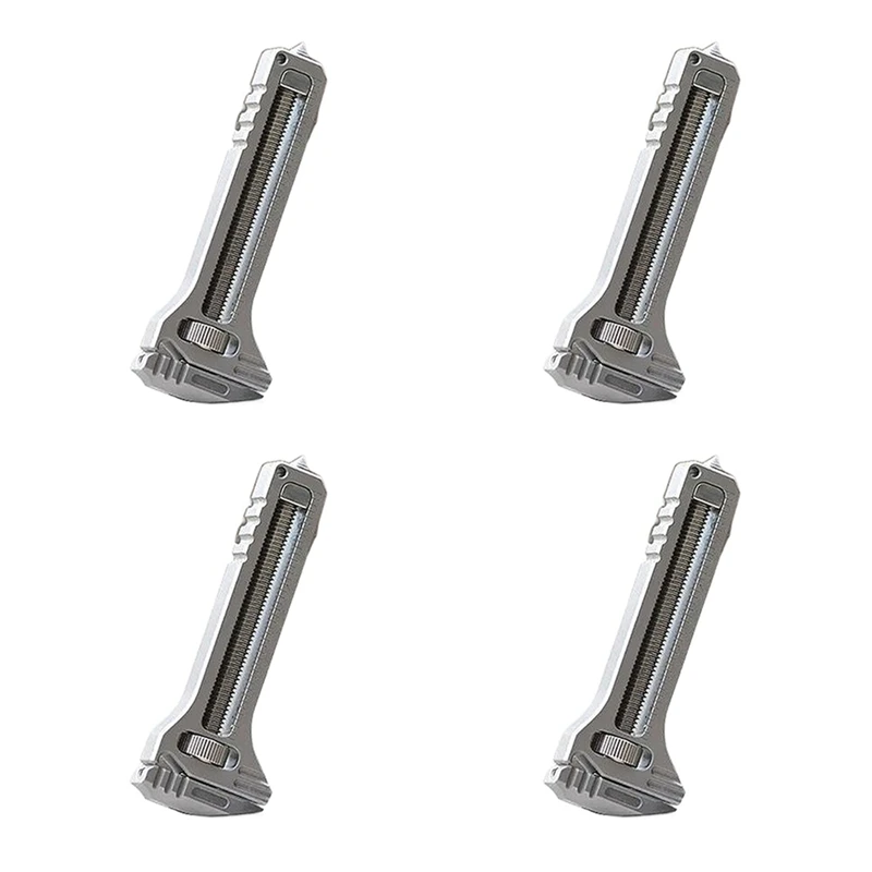 미니 병따개 렌치 녹슬지 않는 멀티 도구 렌치, 조절 가능한 프라이 바, 휴대용 키체인 캔, 스크루 드라이버 팁, 4 개