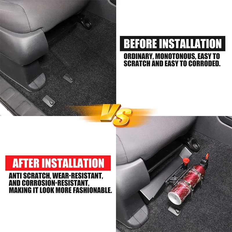 

1Pcs Aluminum Alloy Black For Nissan Frontier 2022-2025+ Car co-driver seat extinguisher bracket car interior accessories