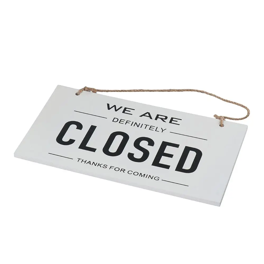 Open and Closed Business Sign Double Sided Wooden Open Hanging Signs for Restaurant Club Cafe Hotel Bar Shop