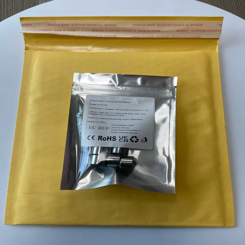4 قطعة NK7/10 7x14x10mm تحمل الصلبة طوق محمل ذو بكرات إبرية محامل دون محامل الحلقة الداخلية NK7/10