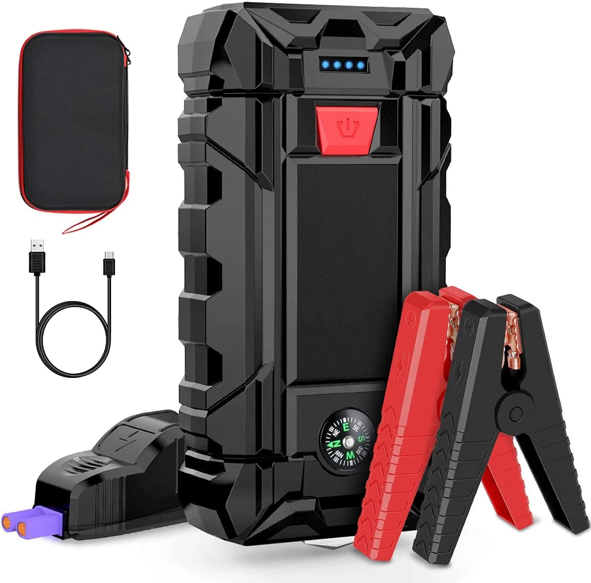 

Peak current 2000A High Power Good Quality Best Battery Charger Power Bank 12V Car Jump Starter