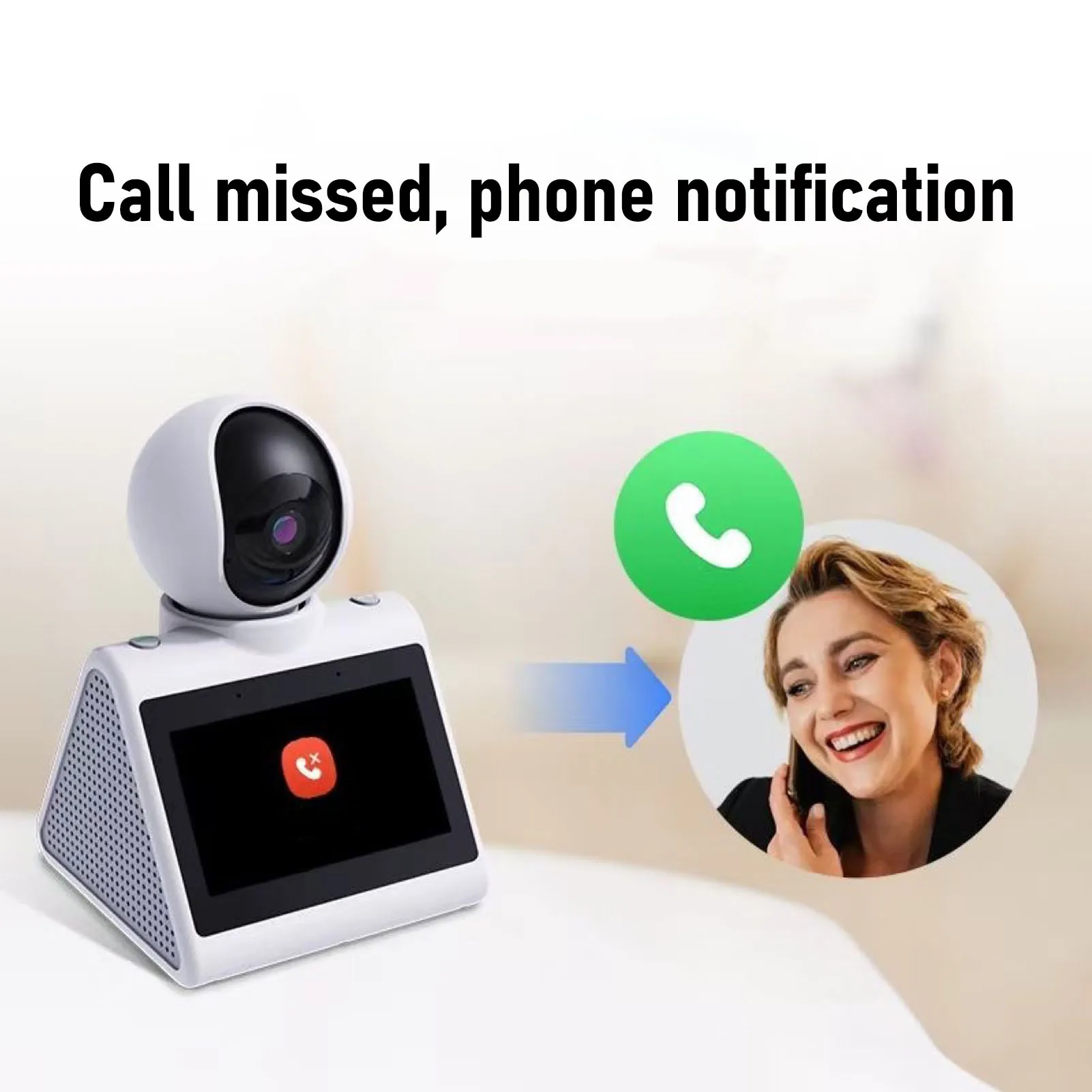 

2 Way Video Calling Camera Video Calling Smart Camera with HD Screen 2 Way One Click Call Indoor 2K Security Camera