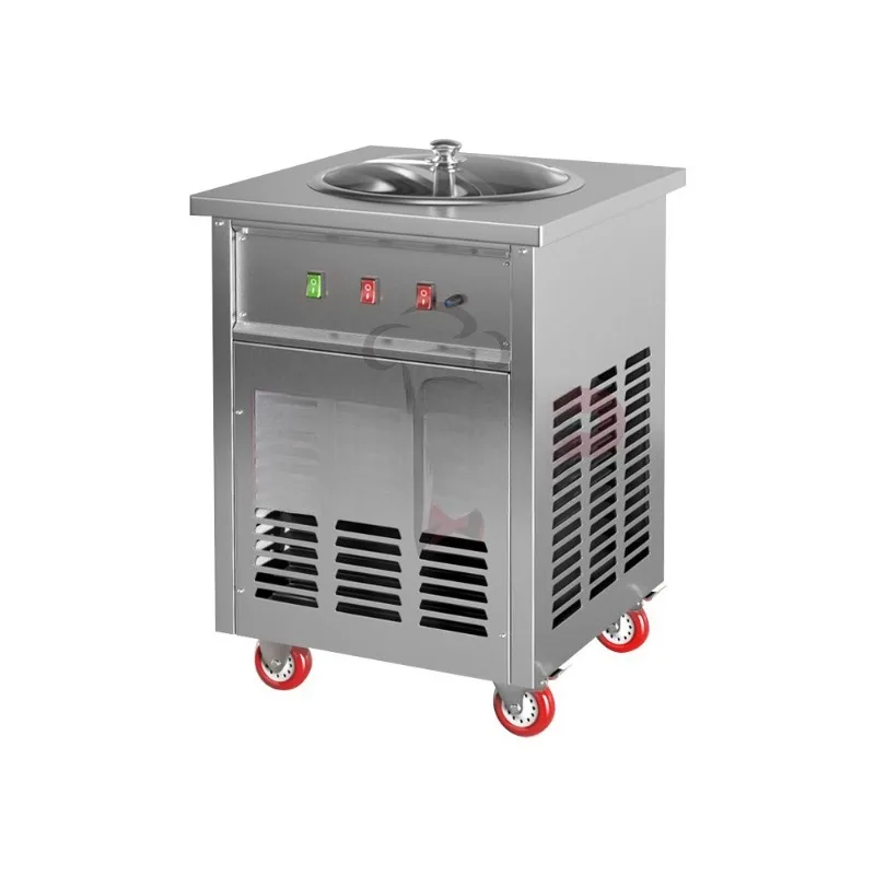 

1200 watt automatic frying pan frying ice machine single square or round pan roll frying ice cream machine