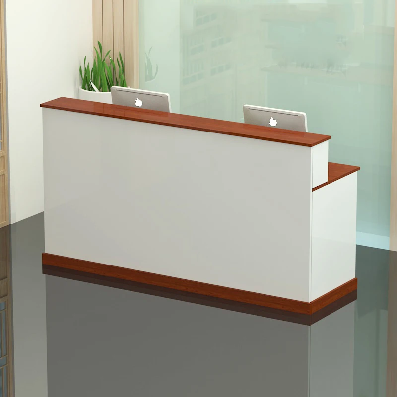 White Front Reception Desk Podium Lectern Podium Stand Register Shop Counter Bar Pulpitos Kassentisch Salon Reception Desk