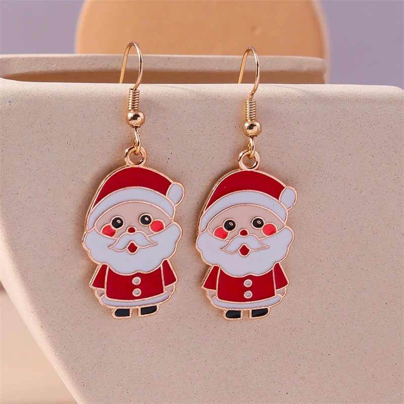 Modische Weihnachts-Ohrringe für Damen, Weihnachtsbaum-Hängeohrringe, Mädchen-Neujahrsfest-Schmuck, Geschenke – Detail 8