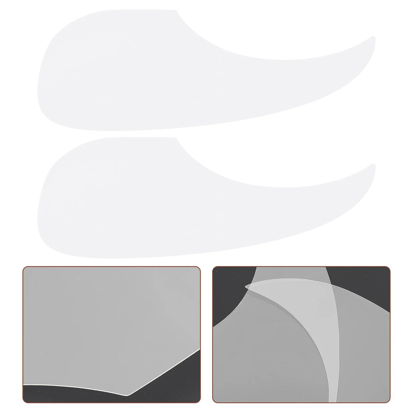 

2 pcs Pickguard Sticker Transparent Drop Shaped For 40-41 Inch Acoustic Guitar Anti Scratch Protective Plate Self Adhesive Decal
