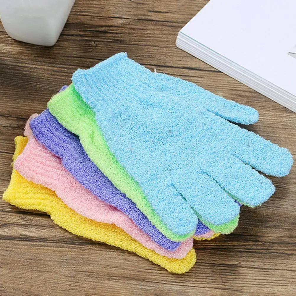 2Pcs Soft Shower Gloves Fast Foaming Scrubbing Gloves Exfoliating Body Cleaning Scrub Mitt Bathing Exfoliating Massage Gloves