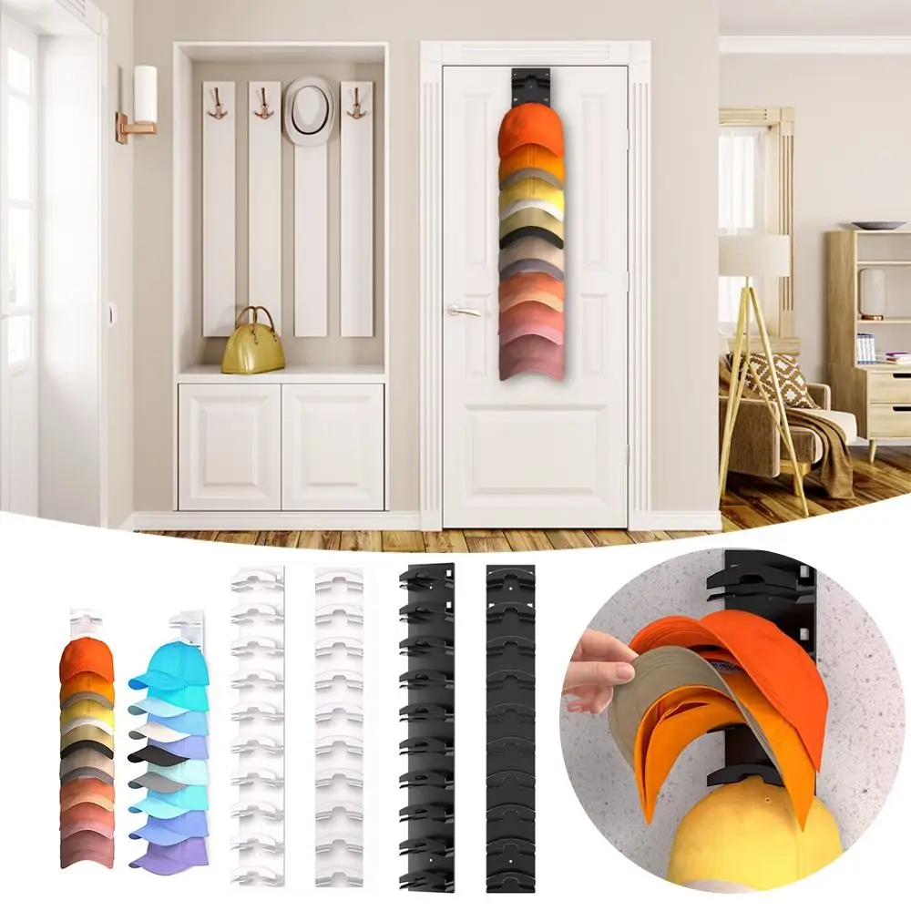 Closet Hat Rack Hat Organizer for Baseball Caps Plastic Space Saving Baseball Caps Organizer for Door Closet Hat Storage Holder