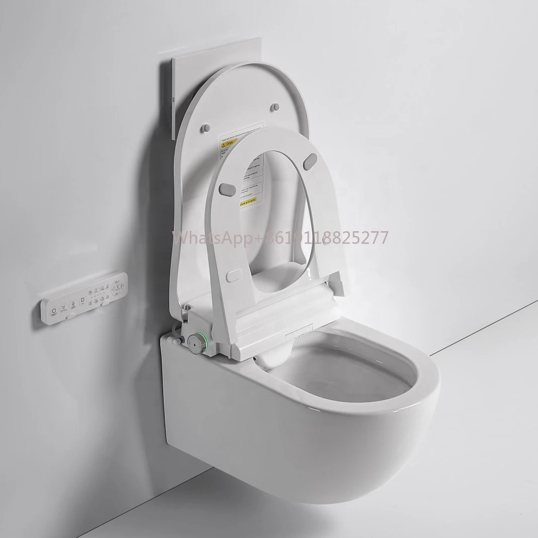 

automatic electric wall hung smart toilet seats 2024 wall mounted intelligent heated seat cover with bidet