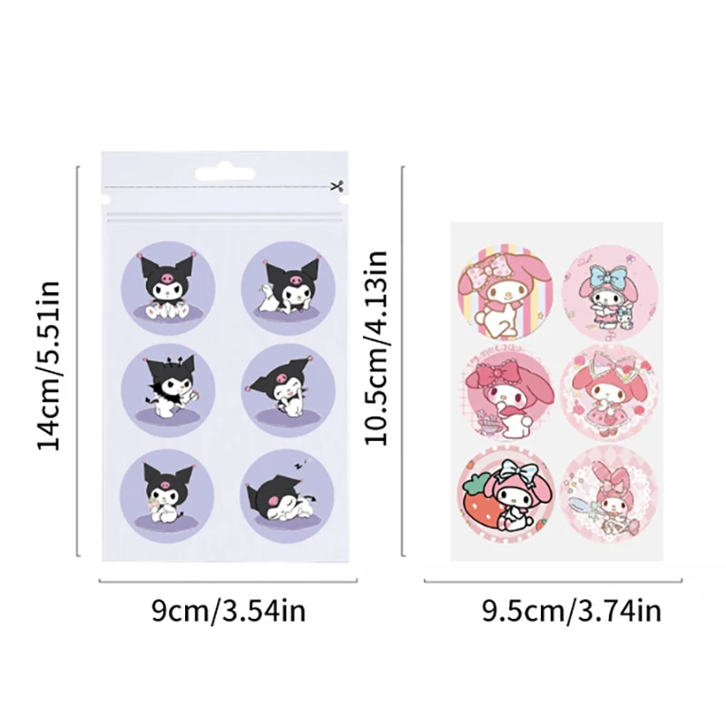 36Pcs Sanrio Kuromi Cinnamoroll My Melody Anti-Mosquito Stickers Screen Patch Stickers Anti Mosquito Clothing Hat Decoration